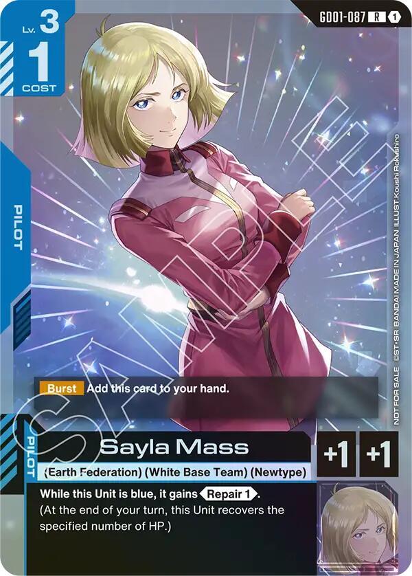 Sayla Mass (Store Tournament Participant Pack 01) (GD01-087) [Gundam Promotional Cards]