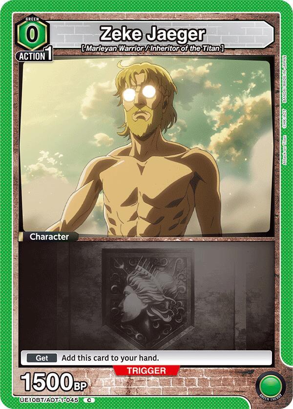 Zeke Jaeger (045) (Box Topper Foil) (UE10BT/AOT-1-045) [UE10BT: Attack on Titan]