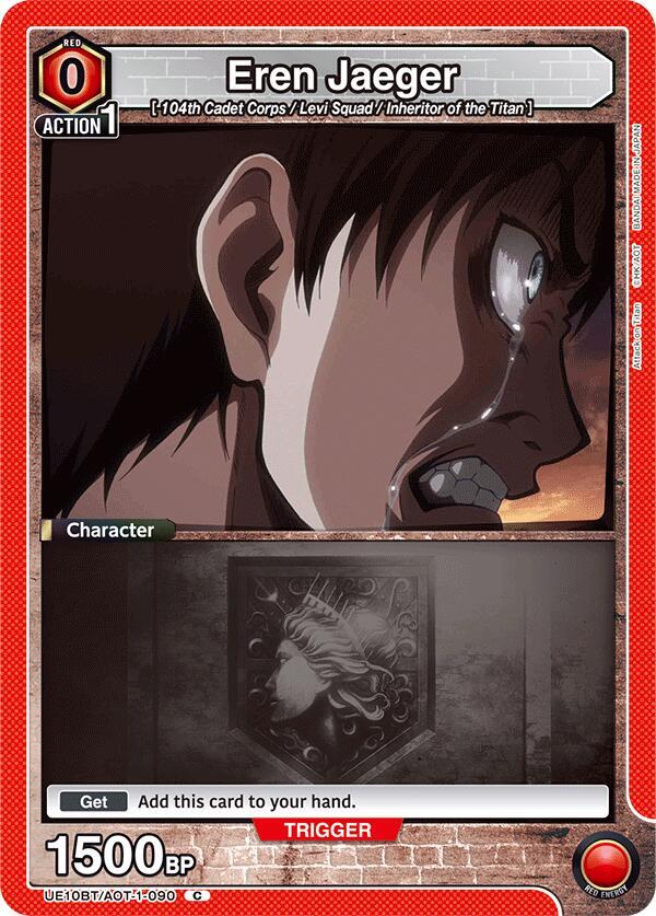 Eren Jaeger (090) (Box Topper Foil) (UE10BT/AOT-1-090) [UE10BT: Attack on Titan]