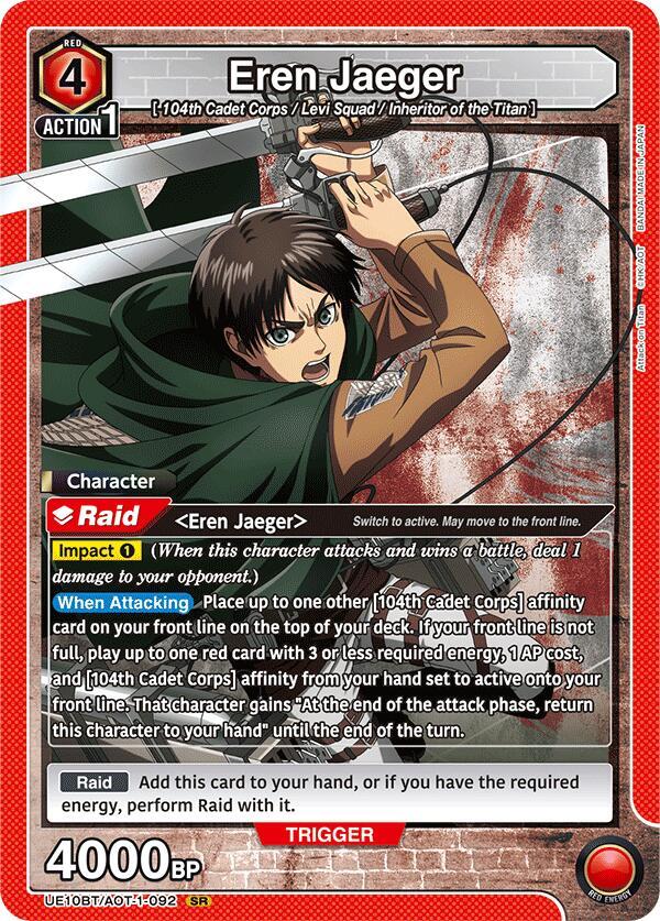 Eren Jaeger (092) (UE10BT/AOT-1-092) [UE10BT: Attack on Titan]