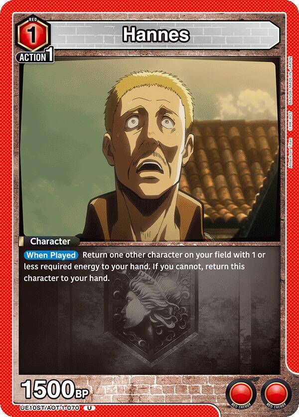 Hannes (UE10ST/AOT-1-070) [UE10ST: Attack on Titan Starter Deck]