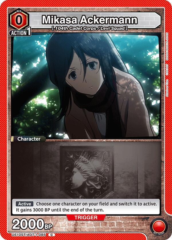 Mikasa Ackermann (085) (UE10ST/AOT-1-085) [UE10ST: Attack on Titan Starter Deck]