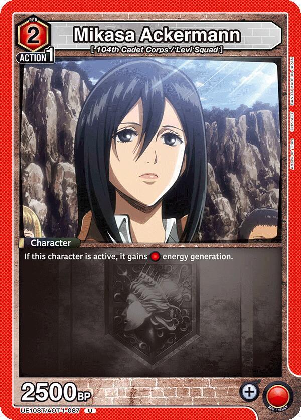 Mikasa Ackermann (087) (UE10ST/AOT-1-087) [UE10ST: Attack on Titan Starter Deck]