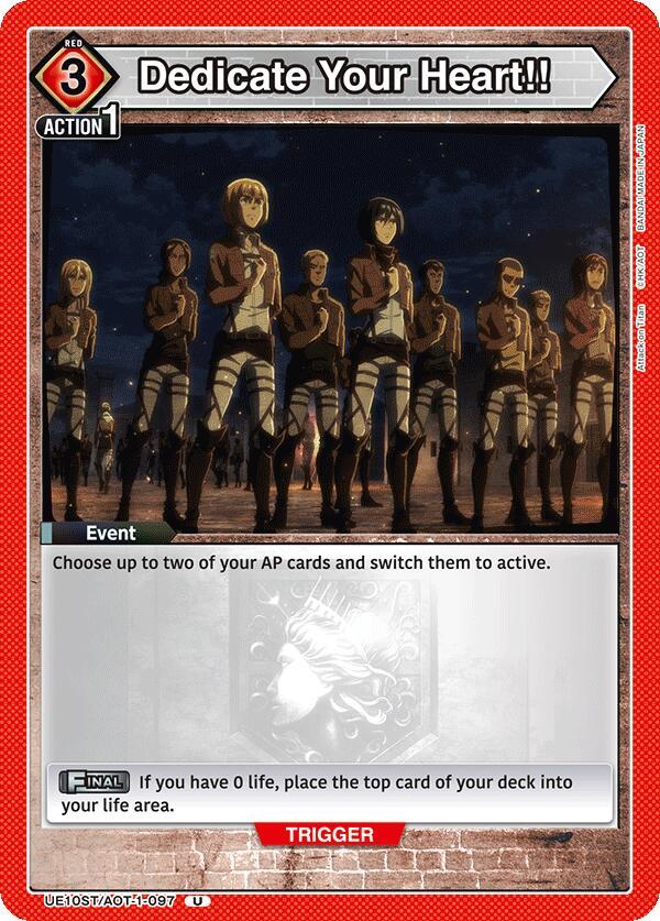 Dedicate Your Heart!! (UE10ST/AOT-1-097) [UE10ST: Attack on Titan Starter Deck]
