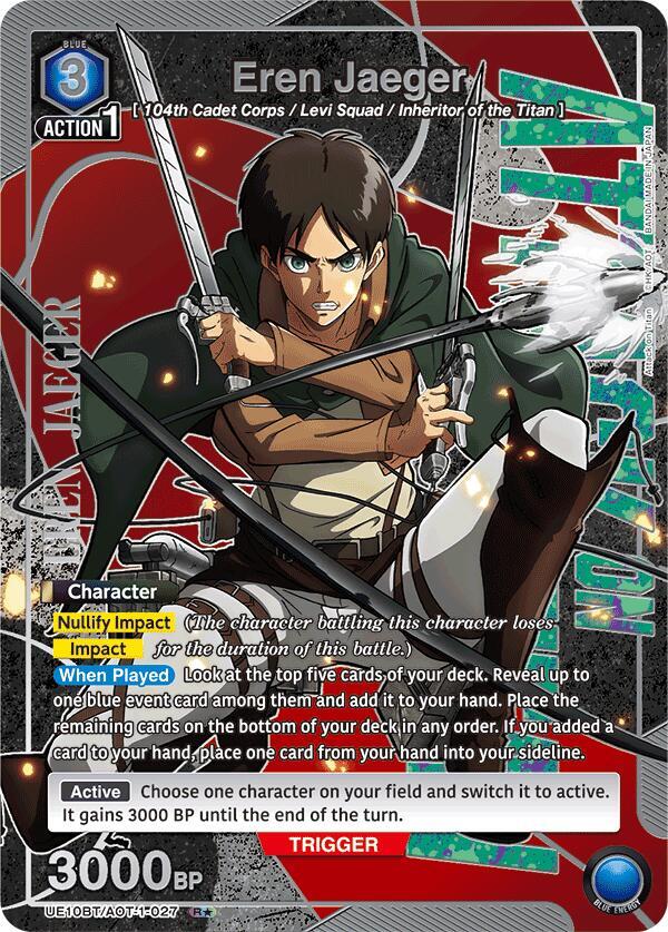 Eren Jaeger (027) (R*) (UE10BT/AOT-1-027) [UE10BT: Attack on Titan]
