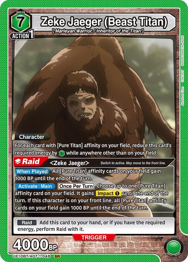 Zeke Jaeger (Beast Titan) (UE10BT/AOT-1-048) [UE10BT: Attack on Titan]