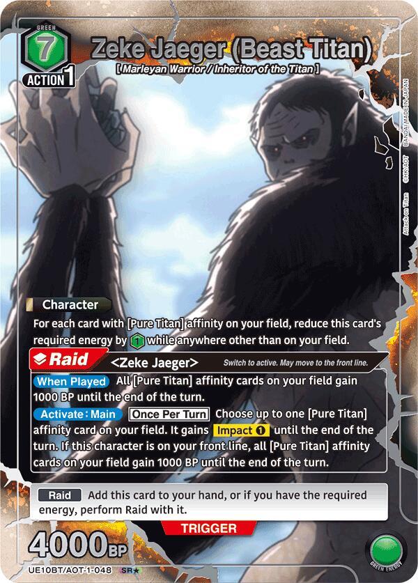 Zeke Jaeger (Beast Titan) (SR*) (UE10BT/AOT-1-048) [UE10BT: Attack on Titan]