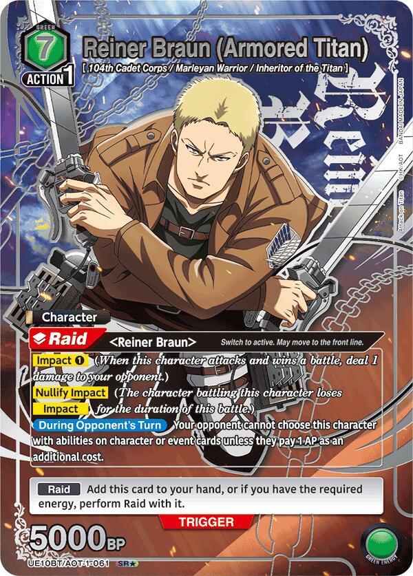 Reiner Braun (Armored Titan) (SR*) (UE10BT/AOT-1-061) [UE10BT: Attack on Titan]