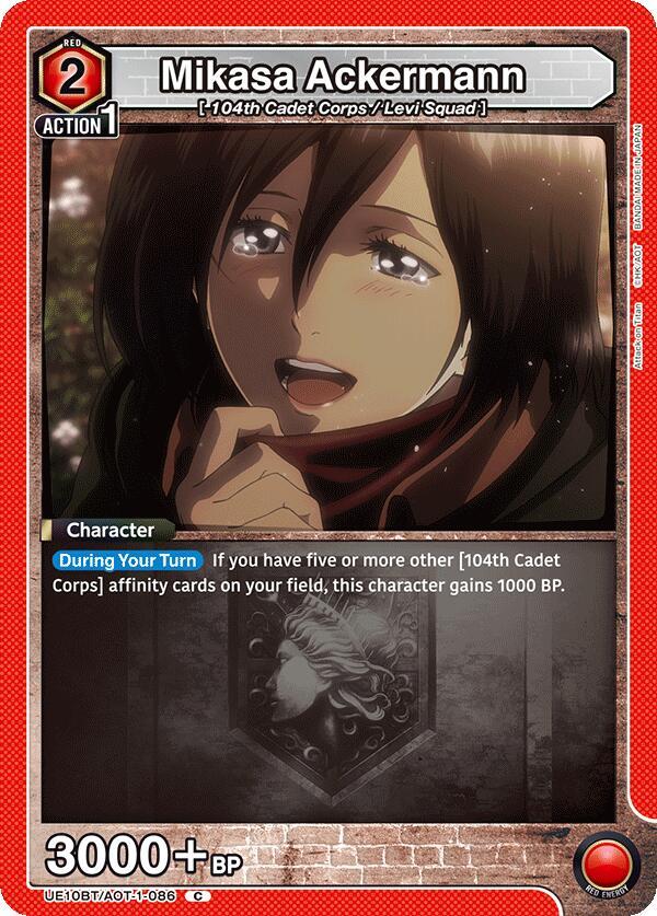 Mikasa Ackermann (086) (UE10BT/AOT-1-086) [UE10BT: Attack on Titan]