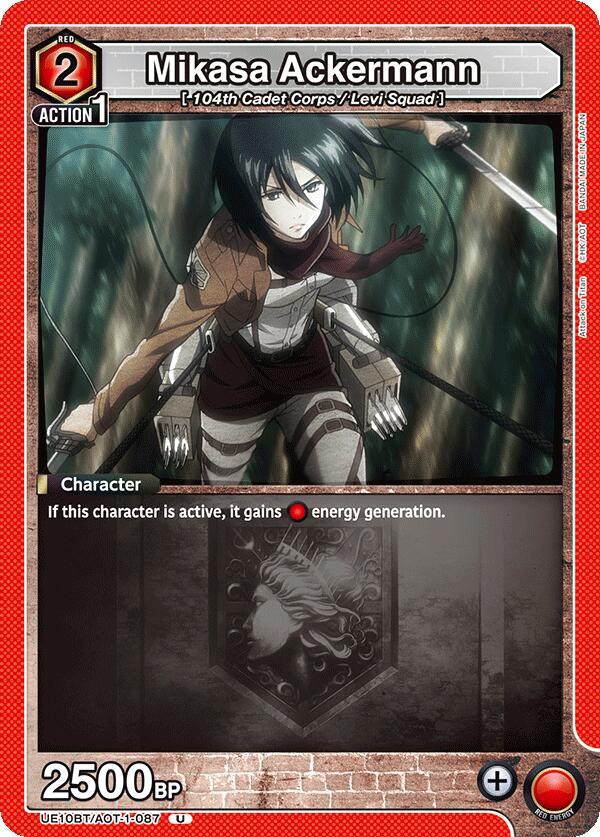 Mikasa Ackermann (087) (UE10BT/AOT-1-087) [UE10BT: Attack on Titan]
