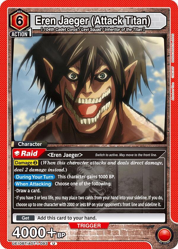 Eren Jaeger (Attack Titan) (093) (UE10BT/AOT-1-093) [UE10BT: Attack on Titan]