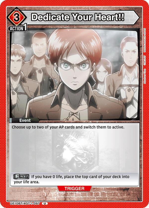 Dedicate Your Heart!! (UE10BT/AOT-1-097) [UE10BT: Attack on Titan]