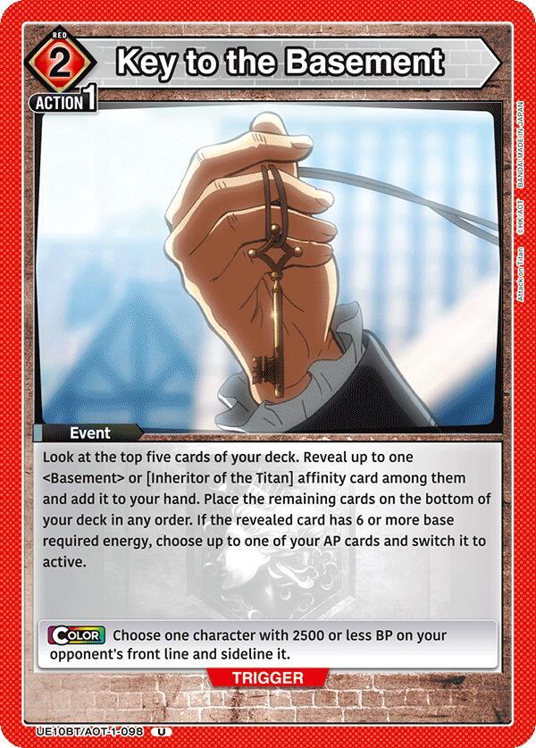 Key to the Basement (UE10BT/AOT-1-098) [UE10BT: Attack on Titan]