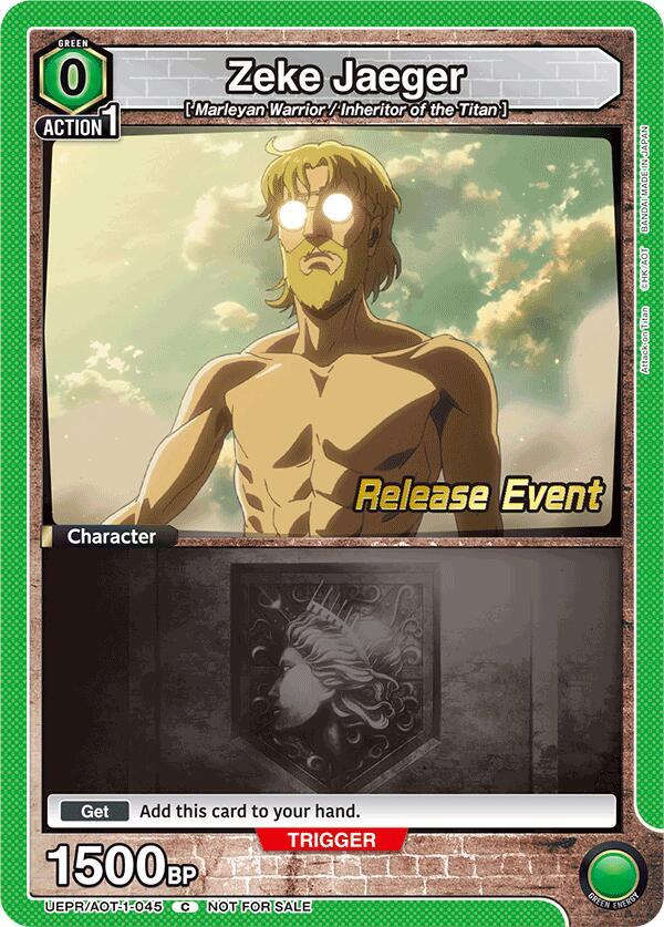Zeke Jaeger (045) (UEPR/AOT-1-045) [UE10BT: Attack on Titan Release Event Cards]