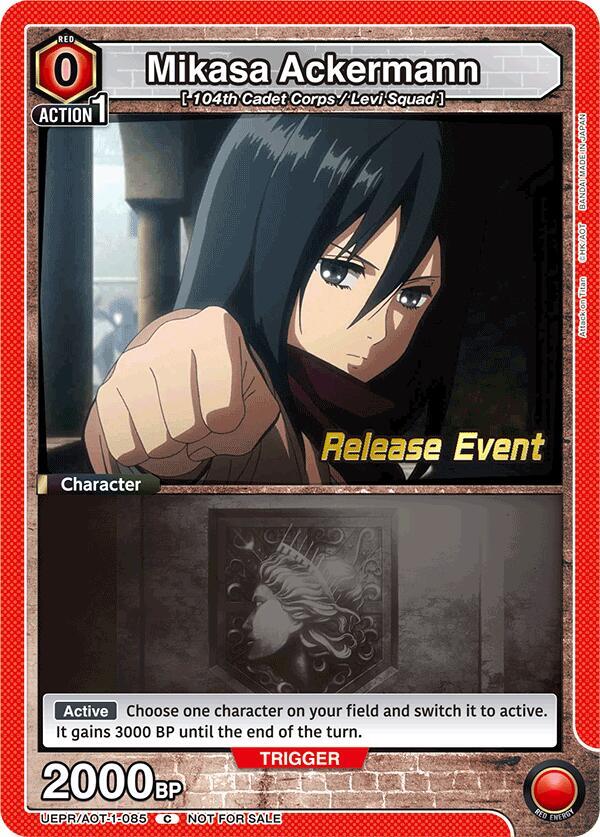 Mikasa Ackermann (085) (UEPR/AOT-1-085) [UE10BT: Attack on Titan Release Event Cards]