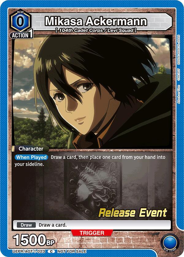 Mikasa Ackermann (023) (UEPR/AOT-1-023) [UE10BT: Attack on Titan Release Event Cards]
