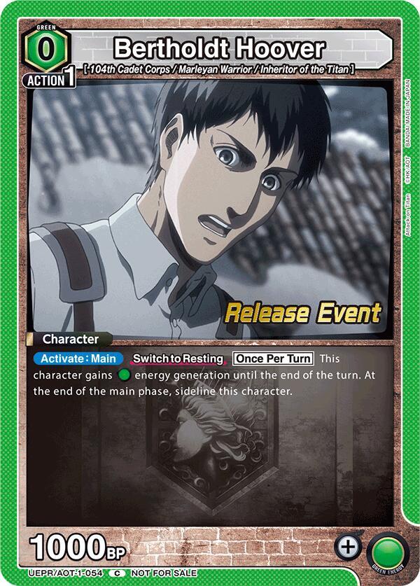 Bertholdt Hoover (054) (UEPR/AOT-1-054) [UE10BT: Attack on Titan Release Event Cards]