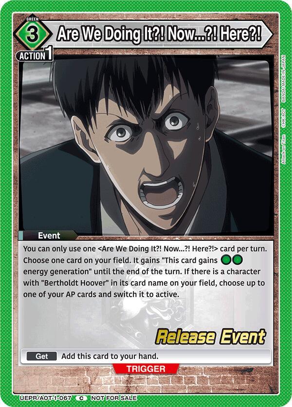 Are We Doing It?! Now...?! Here?! (UEPR/AOT-1-067) [UE10BT: Attack on Titan Release Event Cards]