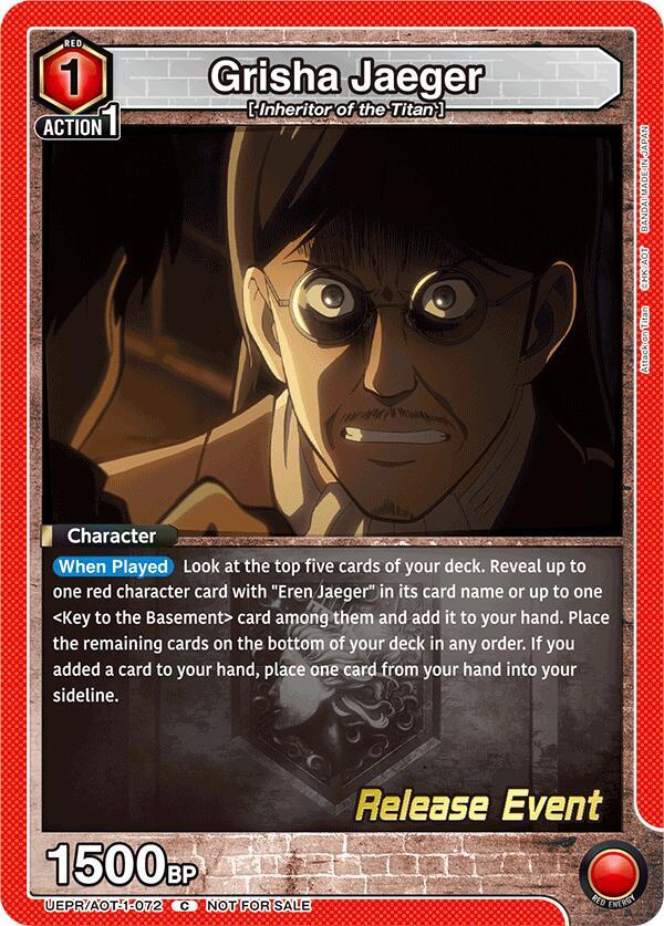 Grisha Jaeger (UEPR/AOT-1-072) [UE10BT: Attack on Titan Release Event Cards]