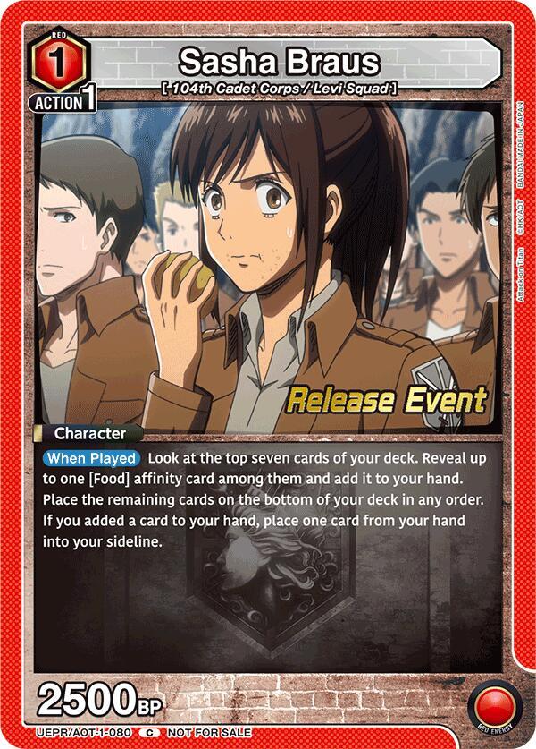 Sasha Braus (080) (UEPR/AOT-1-080) [UE10BT: Attack on Titan Release Event Cards]