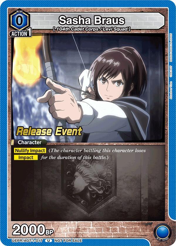 Sasha Braus (017) (UEPR/AOT-1-017) [UE10BT: Attack on Titan Release Event Cards]