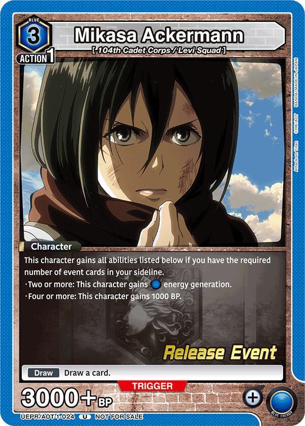 Mikasa Ackermann (024) (UEPR/AOT-1-024) [UE10BT: Attack on Titan Release Event Cards]