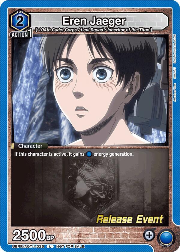 Eren Jaeger (026) (UEPR/AOT-1-026) [UE10BT: Attack on Titan Release Event Cards]