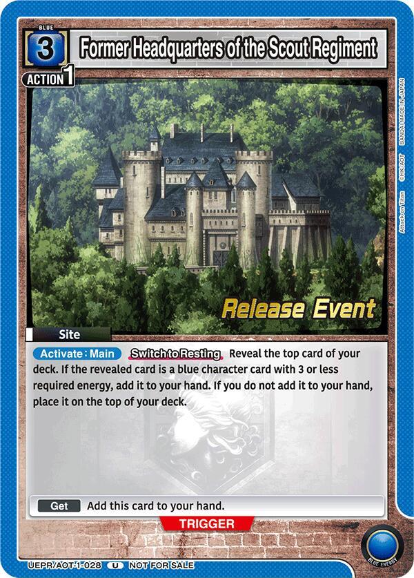 Former Headquarters of the Scout Regiment (UEPR/AOT-1-028) [UE10BT: Attack on Titan Release Event Cards]