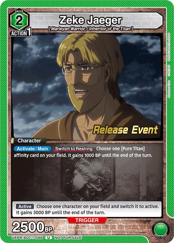 Zeke Jaeger (046) (UEPR/AOT-1-046) [UE10BT: Attack on Titan Release Event Cards]