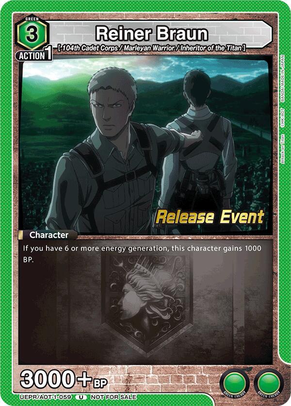 Reiner Braun (059) (UEPR/AOT-1-059) [UE10BT: Attack on Titan Release Event Cards]