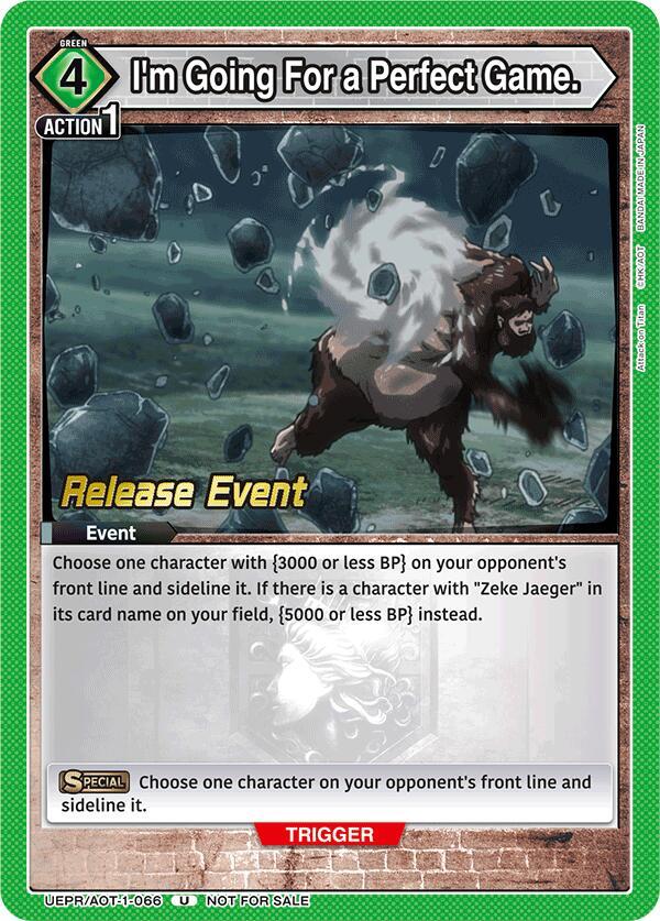 I'm Going For a Perfect Game. (UEPR/AOT-1-066) [UE10BT: Attack on Titan Release Event Cards]