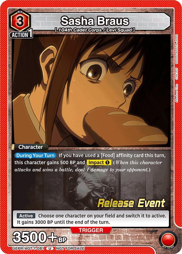 Sasha Braus (081) (UEPR/AOT-1-081) [UE10BT: Attack on Titan Release Event Cards]