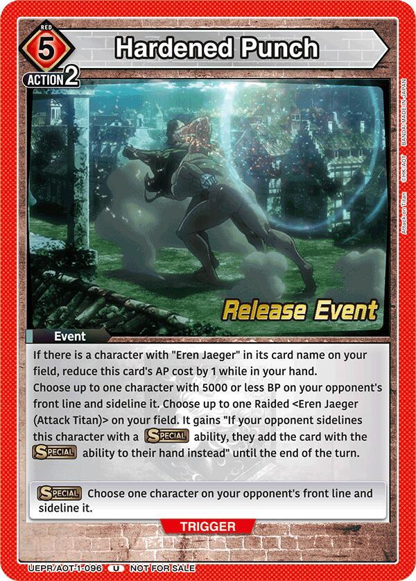 Hardened Punch (UEPR/AOT-1-096) [UE10BT: Attack on Titan Release Event Cards]
