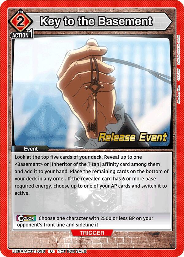 Key to the Basement (UEPR/AOT-1-098) [UE10BT: Attack on Titan Release Event Cards]