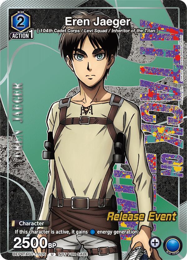 Eren Jaeger (Release Event Participation) (UEPR/AOT-1-026) [UE10BT: Attack on Titan Release Event Cards]
