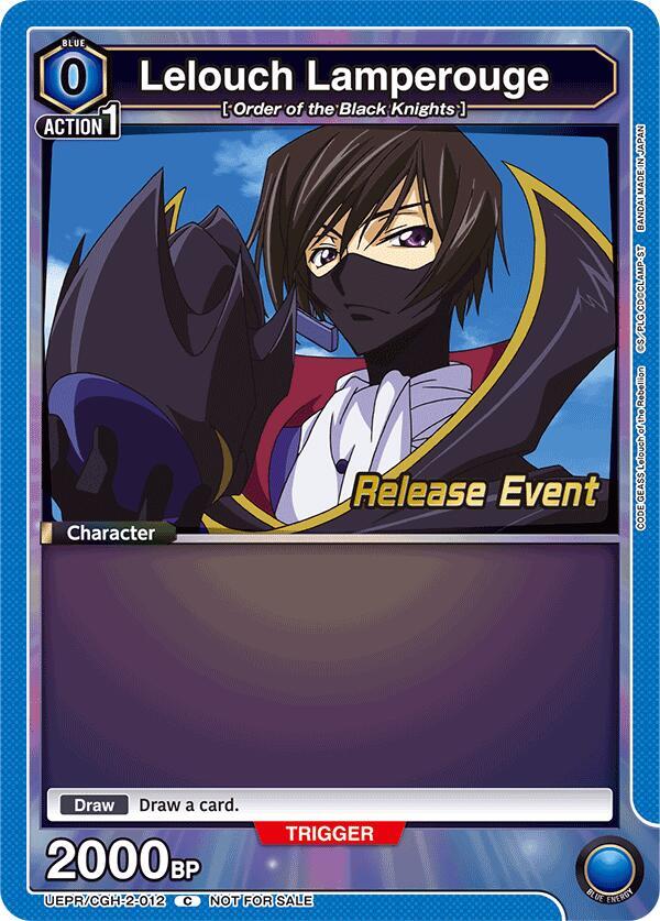 Lelouch Lamperouge (012) (UEPR/CGH-2-012) [UEX03BT: CODE GEASS: Lelouch of the Rebellion Vol.2 Release Event Cards]