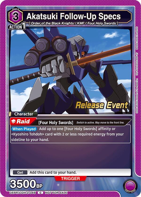 Akatsuki Follow-Up Specs (UEPR/CGH-2-048) [UEX03BT: CODE GEASS: Lelouch of the Rebellion Vol.2 Release Event Cards]
