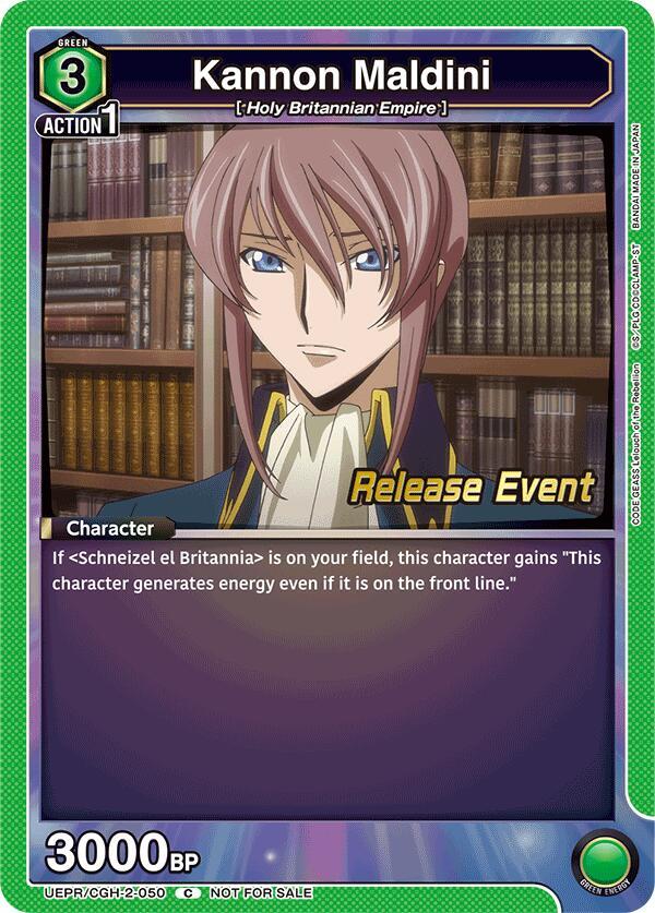 Kannon Maldini (UEPR/CGH-2-050) [UEX03BT: CODE GEASS: Lelouch of the Rebellion Vol.2 Release Event Cards]