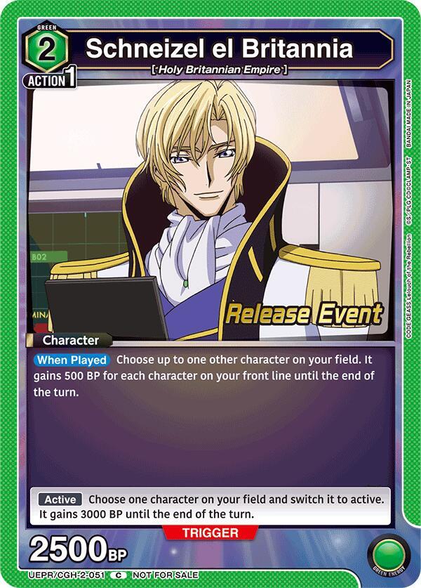 Schneizel el Britannia (UEPR/CGH-2-051) [UEX03BT: CODE GEASS: Lelouch of the Rebellion Vol.2 Release Event Cards]