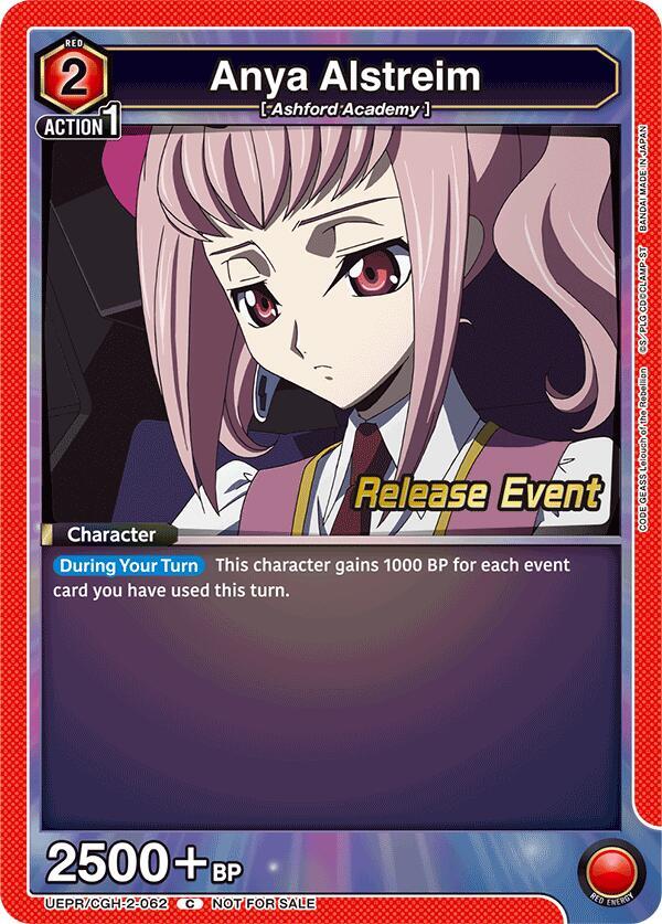 Anya Alstreim (062) (UEPR/CGH-2-062) [UEX03BT: CODE GEASS: Lelouch of the Rebellion Vol.2 Release Event Cards]