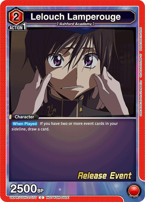 Lelouch Lamperouge (070) (UEPR/CGH-2-070) [UEX03BT: CODE GEASS: Lelouch of the Rebellion Vol.2 Release Event Cards]