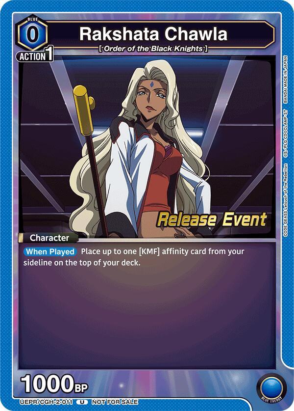 Rakshata Chawla (UEPR/CGH-2-011) [UEX03BT: CODE GEASS: Lelouch of the Rebellion Vol.2 Release Event Cards]