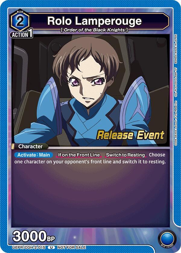 Rolo Lamperouge (015) (UEPR/CGH-2-015) [UEX03BT: CODE GEASS: Lelouch of the Rebellion Vol.2 Release Event Cards]