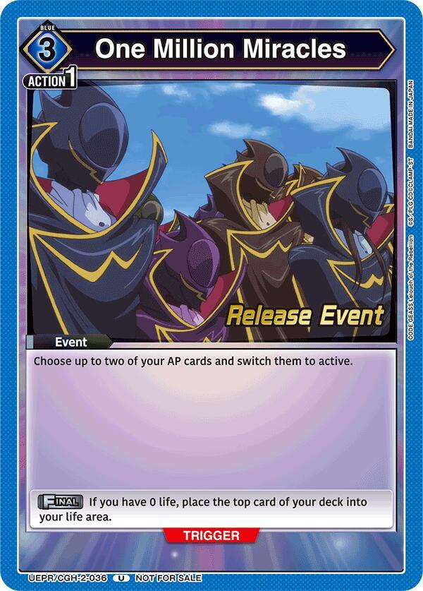 One Million Miracles (UEPR/CGH-2-036) [UEX03BT: CODE GEASS: Lelouch of the Rebellion Vol.2 Release Event Cards]