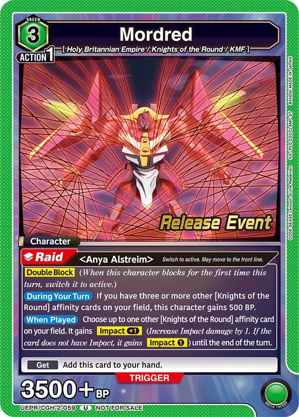 Mordred (UEPR/CGH-2-059) [UEX03BT: CODE GEASS: Lelouch of the Rebellion Vol.2 Release Event Cards]