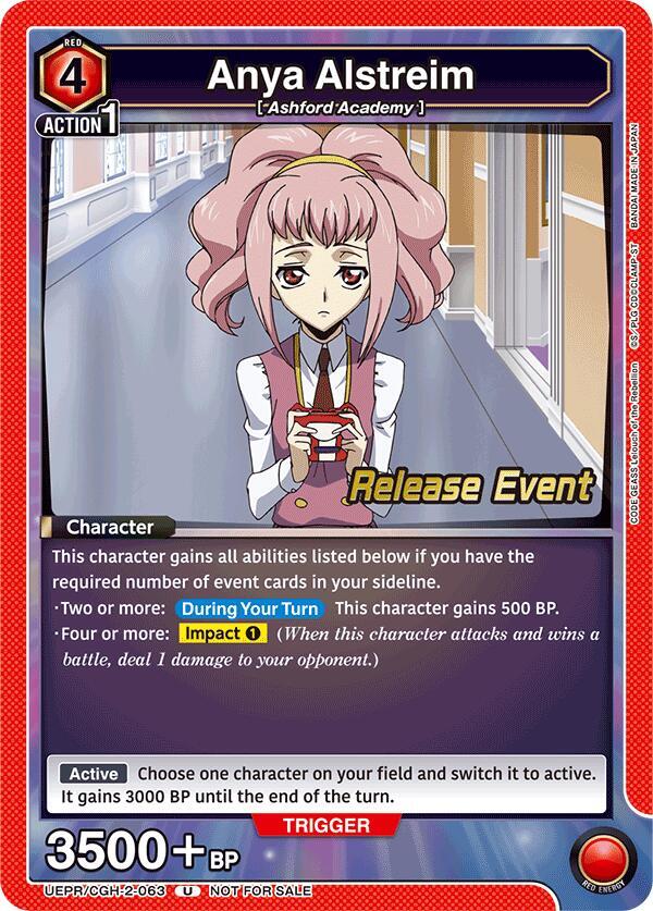 Anya Alstreim (063) (UEPR/CGH-2-063) [UEX03BT: CODE GEASS: Lelouch of the Rebellion Vol.2 Release Event Cards]