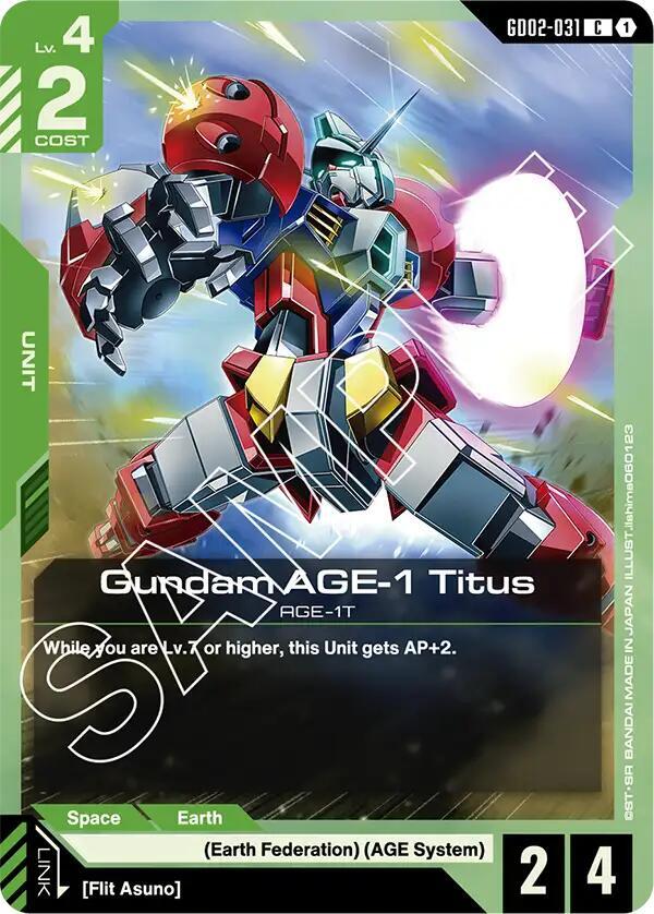 Gundam AGE-1 Titus (GD02-031) [Dual Impact]