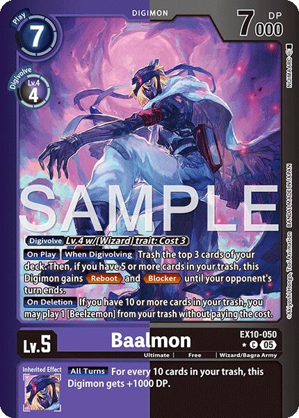 EX10-050 Baalmon : Limited Common Foil Digimon Card : EX10: Sinister Order