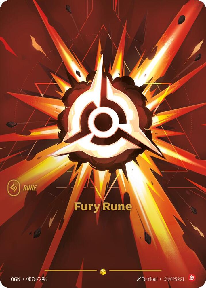 Fury Rune (Alternate Art) (007a/298) [Origins]