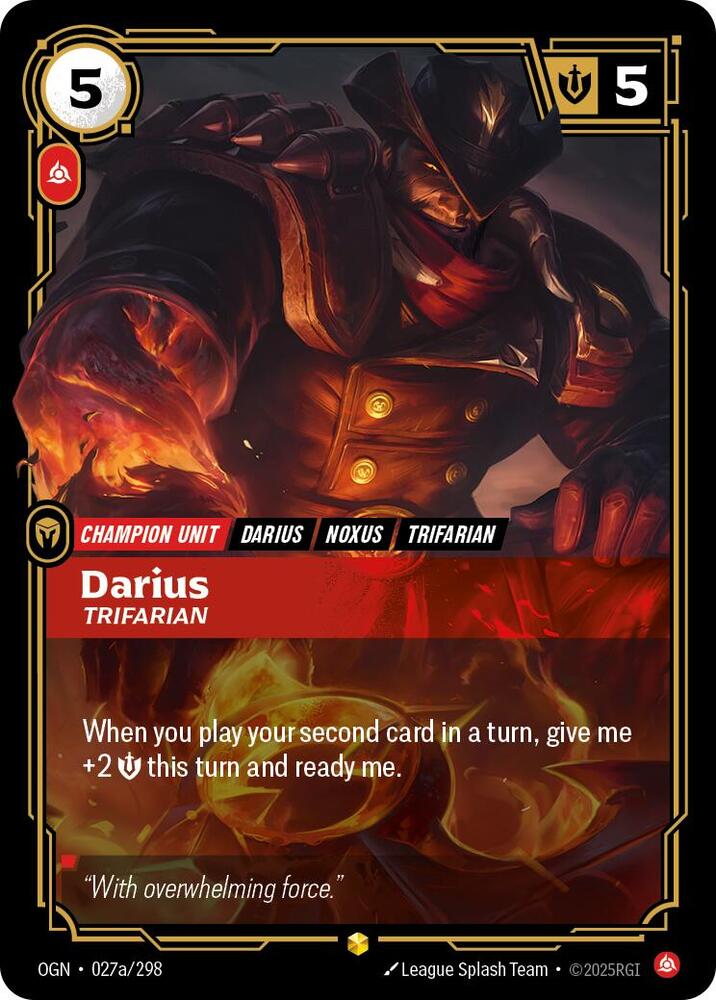 Darius, Trifarian (Alternate Art) (027a/298) [Origins]